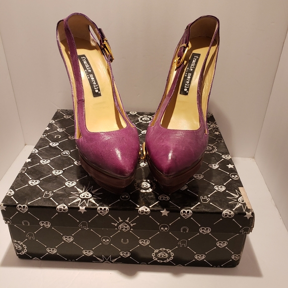 BNIB Frankie Morello Lola purple stiletto sz 10 - Picture 8 of 10